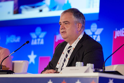 Robin Hayes, PDG de la compagnie aérienne JetBlue et président de l'IATA (Crédit : IATA)