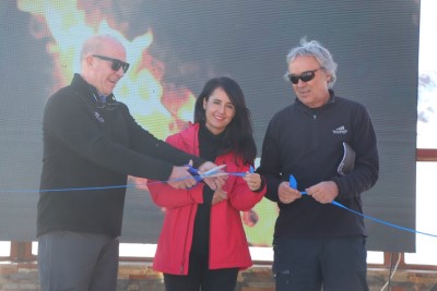 Beatriz Román, Directrice Nationale de SERNATUR à la cérémonie de lancement de la saison d’hiver de l’Association des Centres de Ski du Chili (Crédit : SERNATUR) 