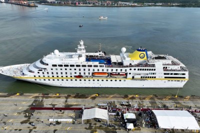 MS Hamburg dans le port de Buenaventura (Crédit : FONTUR)